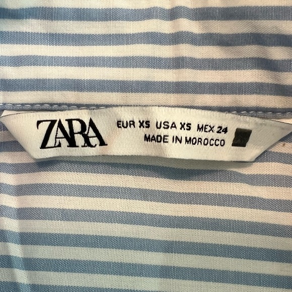 Zara Blue Striped Shirt - Picture 4 of 4